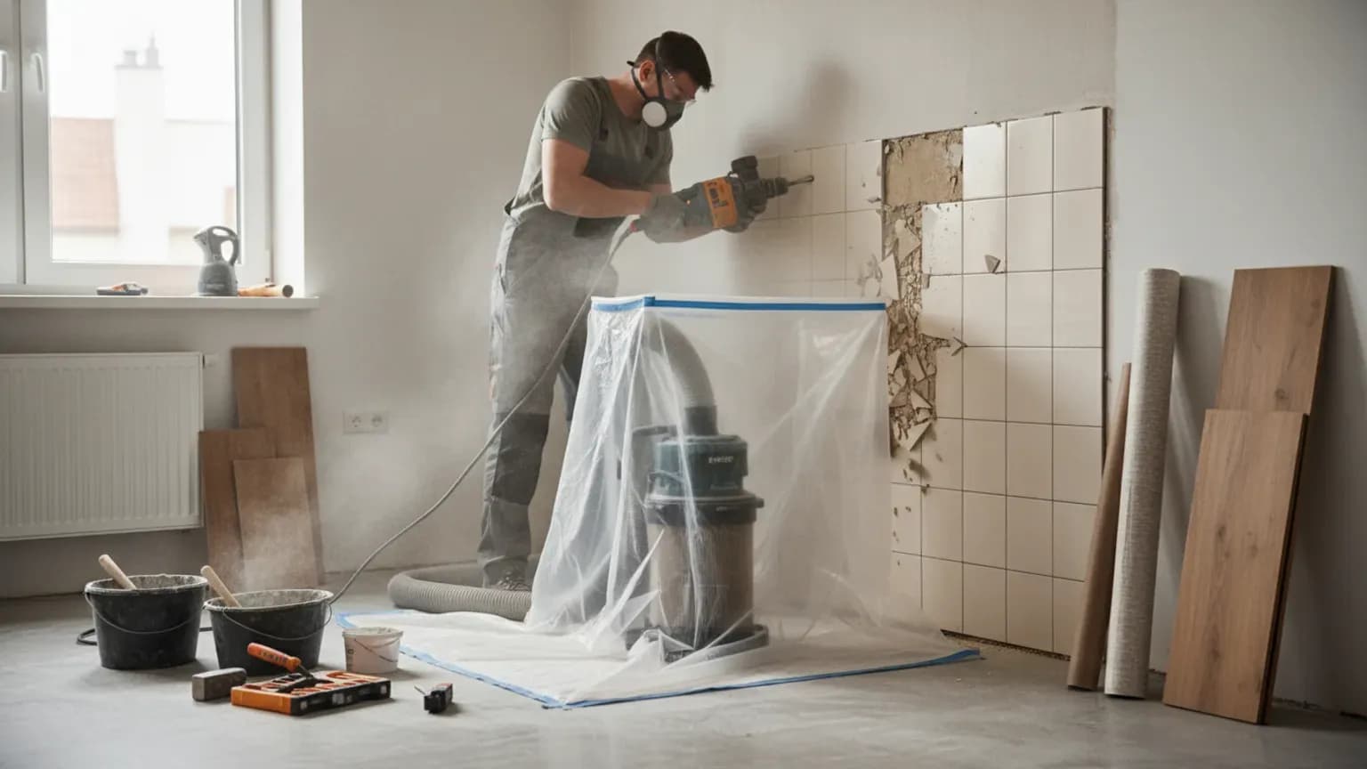Jak bezpiecznie i efektywnie usuwać stare kafle na dużych powierzchniach