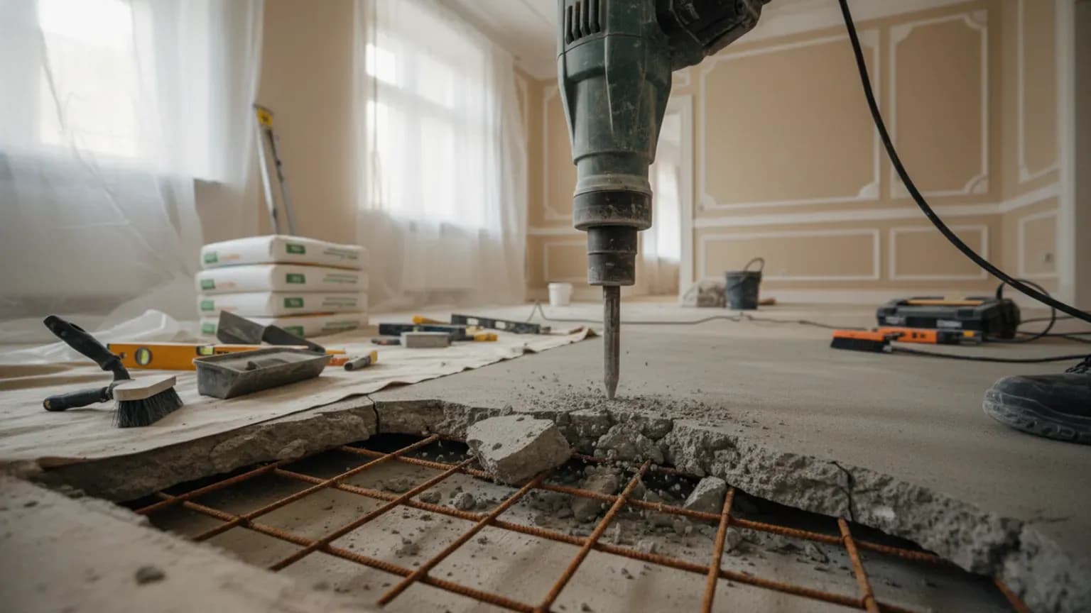 Bezpieczne kucie betonu w domu: praktyczny poradnik krok po kroku