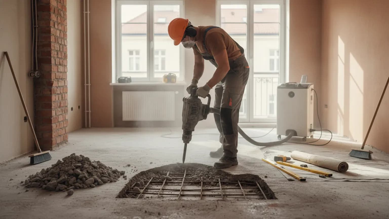Jak bezpiecznie usunąć wykładzinę klejoną z betonu — poradnik krok po kroku
