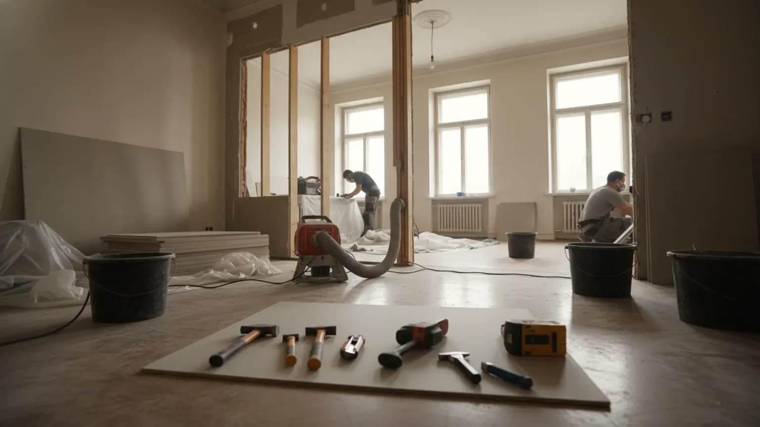 Jak bezpiecznie wyburzyć ścianki działowe bez uszkodzeń instalacji