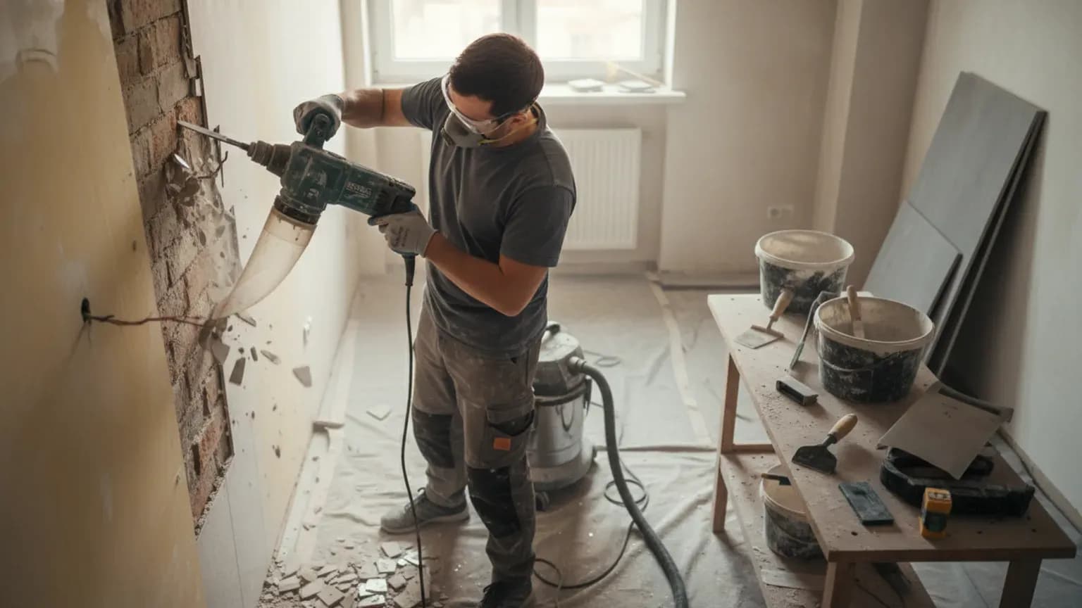 Jak skutecznie przygotować mieszkanie do skuwania tynków i ograniczyć kurz