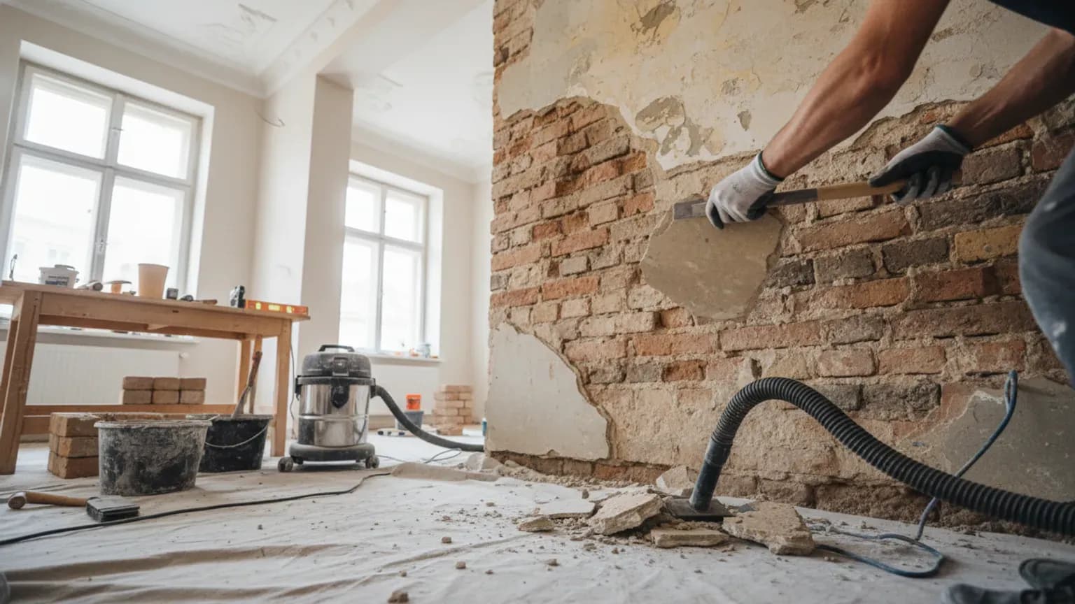 Jak szybko skuć tynk na dużej powierzchni? Praktyczny przewodnik